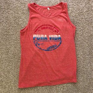 New Tamarindo Pura Vida Red Tank Top